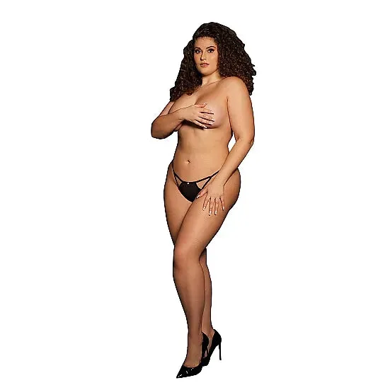 Le Desir Male Sex Toys Julie Elastic Mesh Adjustable Thong with Open Crotch Plus Size