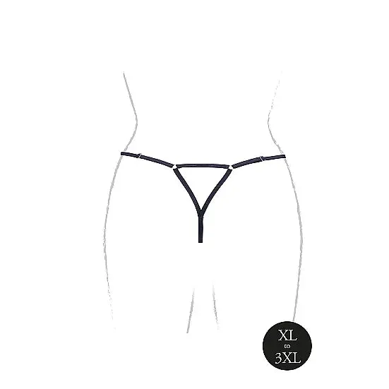 Le Desir Male Sex Toys Julie Elastic Mesh Adjustable Thong with Open Crotch Plus Size