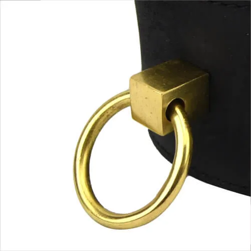 NNN Retail Ltd Male Sex Toys Bound Noir Leather Collar with O Ring
