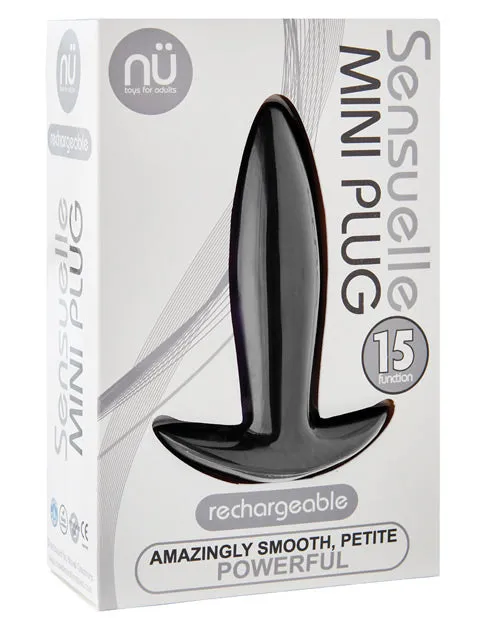 Nu Sensuelle Mini Butt Plug Black Sensuelle Anal