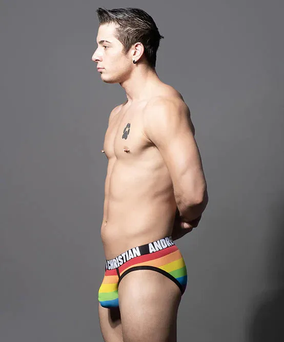 PRIDE STRIPE BRIEF W ALMOST NAKED Andrew Christian Female Sex Toys