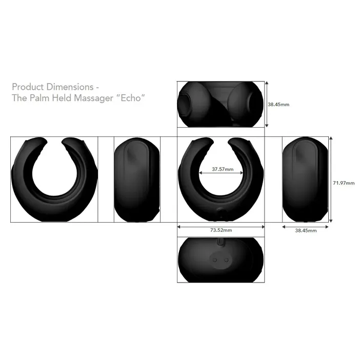 Rocks Off Echo Silicone CShaped Masturbator Rocks Off Male Sex Toys