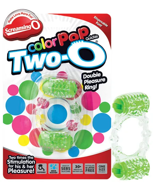 Screaming O Vibrators Screaming O Color Pop Quickie TwoO Green