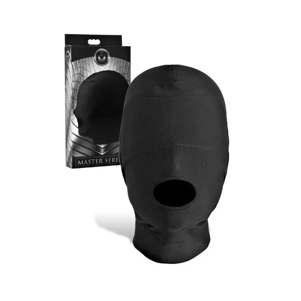 XR Brands Male Sex Toys Master Series Disguise Open Mouth Hood With Padded Blindfold XR Brands Male Sex Toys Master Series Disguise Open Mouth Hood With Padded Blindfold