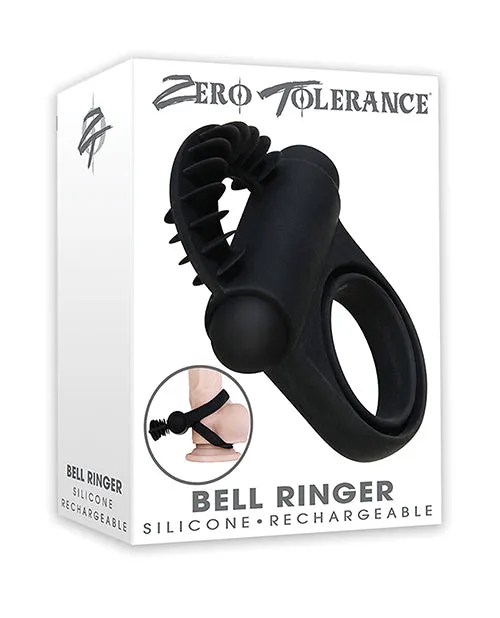 Zero Tolerance Male Sex Toys Bell Ringer Cock Ring Black