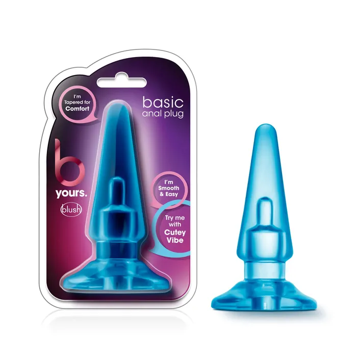 Anal Blush Novelties 4 Inch Long Narrow Anal Butt Plug Beginner Anal Toy For Women And Men Black Blue Anal Blush Novelties 4 Inch Long Narrow Anal Butt Plug Beginner Anal Toy For Women And Men Black Blue