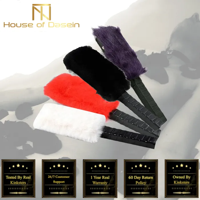 Anal House of Dasein Paddles Black Red White Purple Fur Paddle Bdsm Impact Play Spanking Fetish Kink