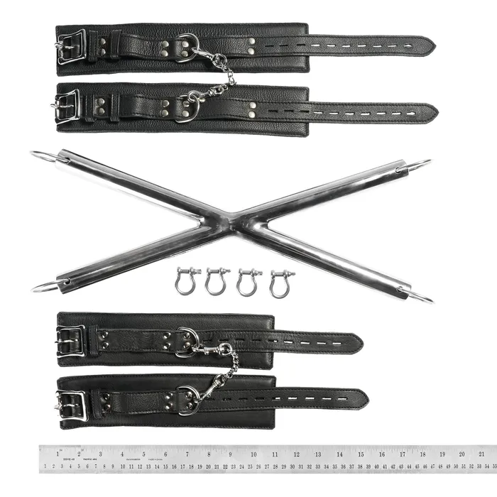Anal Kink Store X Shape Spreader Bar and Cuff Set By Kink