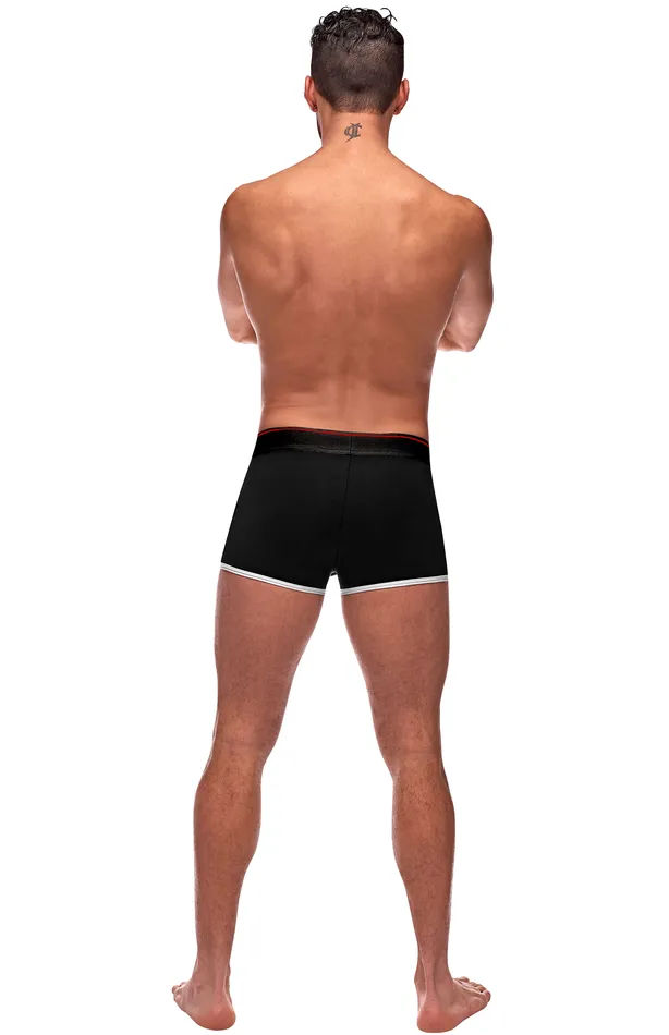 Anal Male Power Retro Sport Panel Short Small Black Red