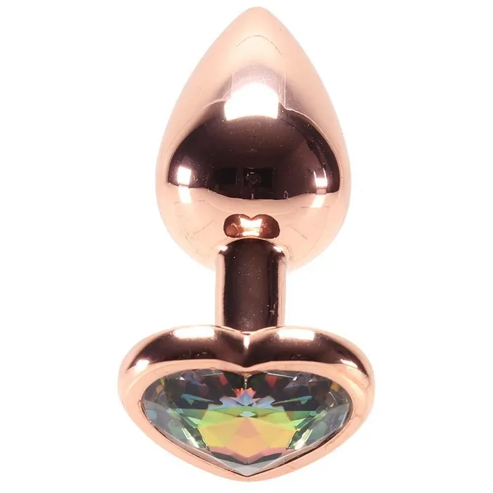 Anal Rear Assets Rose Gold Heart Small Rainbow NS Novelties