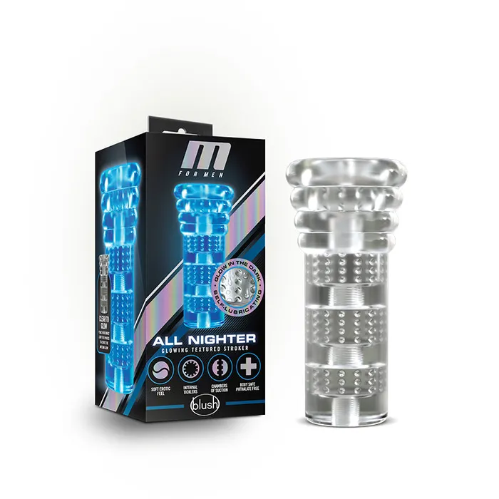Blush Male Sex Toys M For Men Soft And Wet All Nighter Clear
