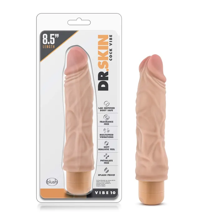 Blush Novelties Dildos Dr Skin Cockvibe 10 Beige