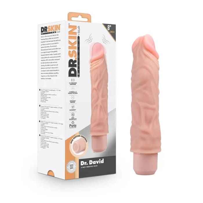 Blush Novelties Female Sex Toys Dr Skin Silicone Dr David 8 In Vibrating Dildo Beige Blush Novelties Female Sex Toys Dr Skin Silicone Dr David 8 In Vibrating Dildo Beige