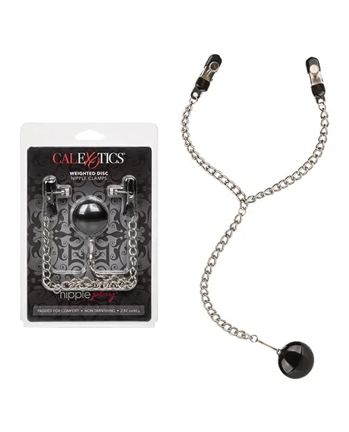 Cal Exotics Nipple Play Weighted Disc Nipple Clamps Silver Couples