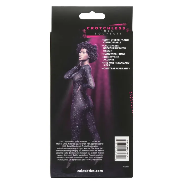 CalExotics Anal Radiance Crotchless Full Body Suit One Size Black