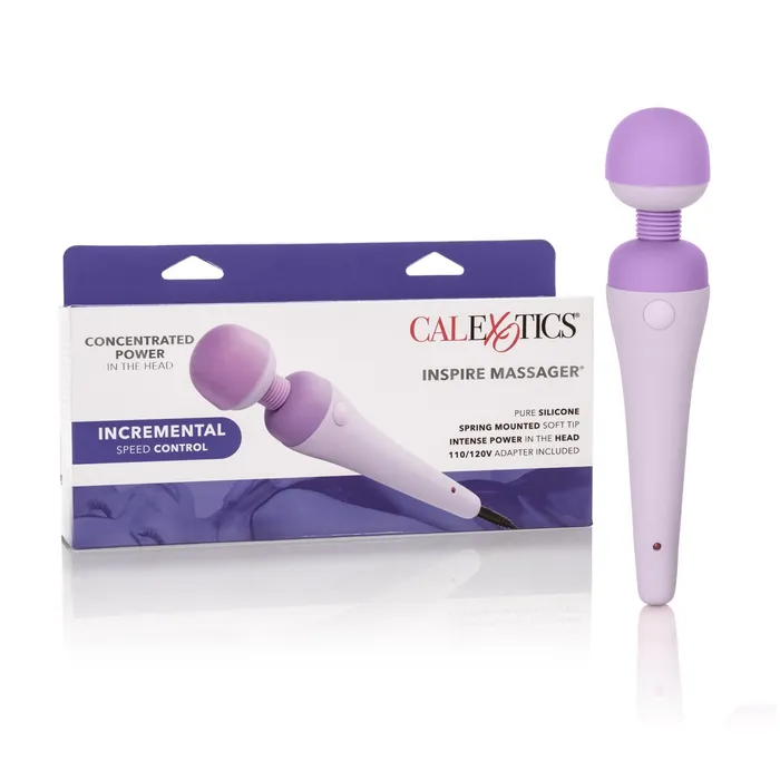 Calexotics Inspire Massager Silicone Body Wand Vibrator For Couples Adult Sex Personal Massager Purple CalExotics Female Sex Toys Calexotics Inspire Massager Silicone Body Wand Vibrator For Couples Adult Sex Personal Massager Purple CalExotics Female Sex Toys