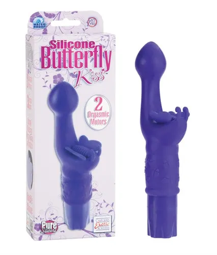 CalExotics Vibrators Silicone Butterfly Kiss Purple