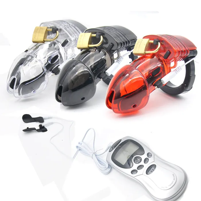 CHASTITY CAGE CO Male Sex Toys Plastic Electric Chastity Device with onsole CHASTITY CAGE CO Male Sex Toys Plastic Electric Chastity Device with onsole