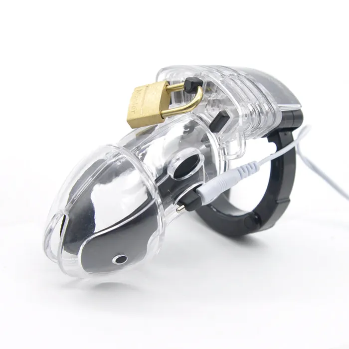 CHASTITY CAGE CO Male Sex Toys Plastic Electric Chastity Device with onsole