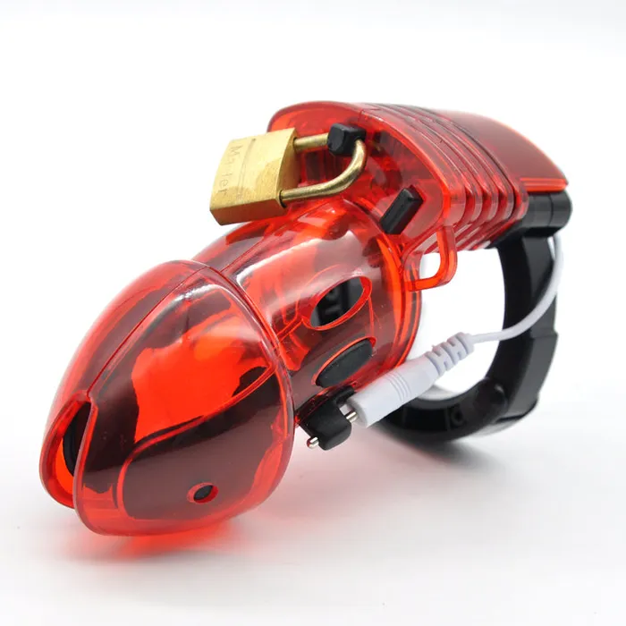 CHASTITY CAGE CO Male Sex Toys Plastic Electric Chastity Device with onsole