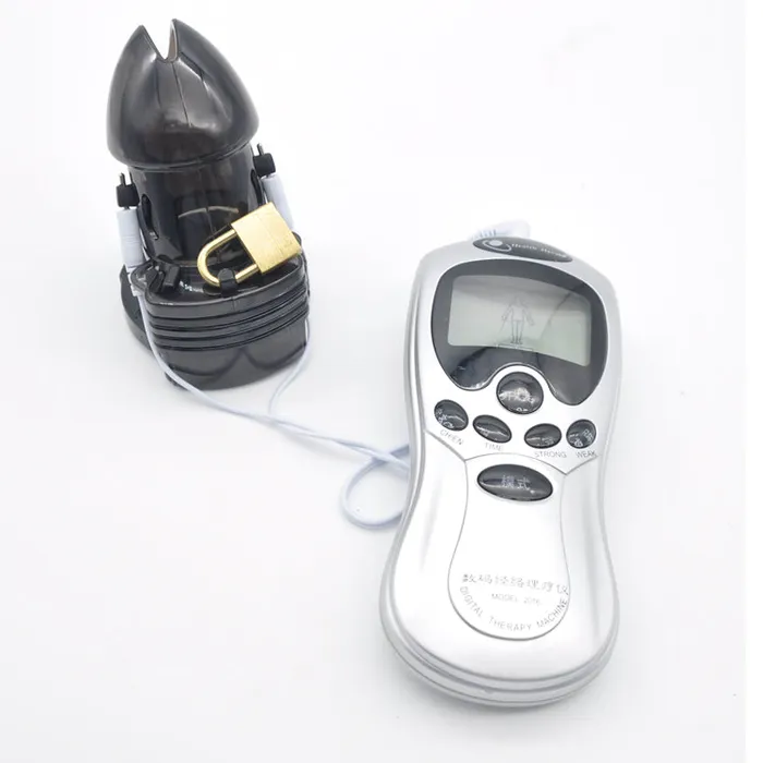 CHASTITY CAGE CO Male Sex Toys Plastic Electric Chastity Device with onsole