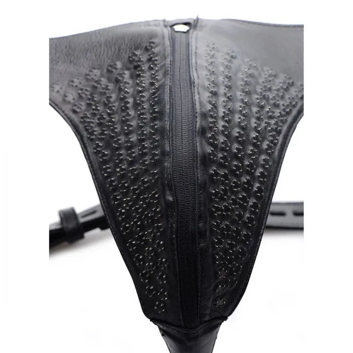 CHASTITY CAGE CO Restraints Spiked Leather Confinement Jockstrap