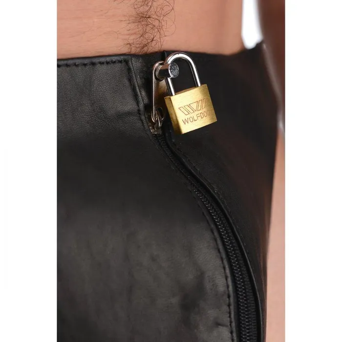 CHASTITY CAGE CO Restraints Spiked Leather Confinement Jockstrap