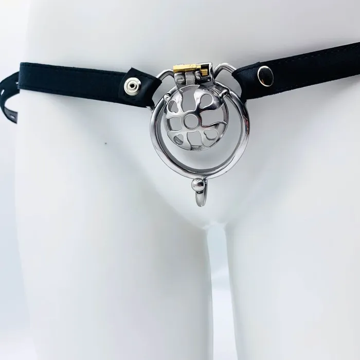 CHASTITY CAGE CO Small Chastity Cage Steel With Belt Male Sex Toys