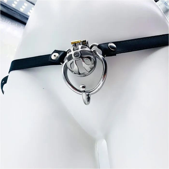 CHASTITY CAGE CO Small Chastity Cage Steel With Belt Male Sex Toys