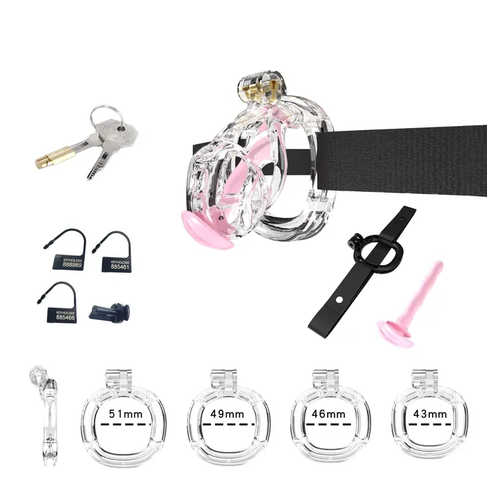 Cobra Chastity Set With Belt CHASTITY CAGE CO Male Sex Toys