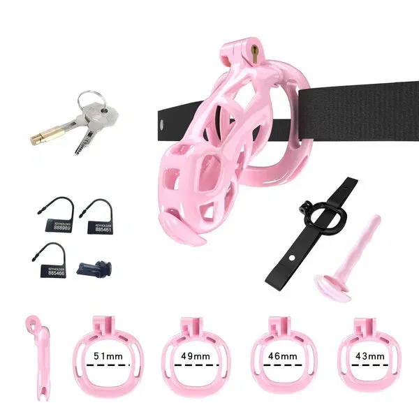 Cobra Chastity Set With Belt CHASTITY CAGE CO Male Sex Toys