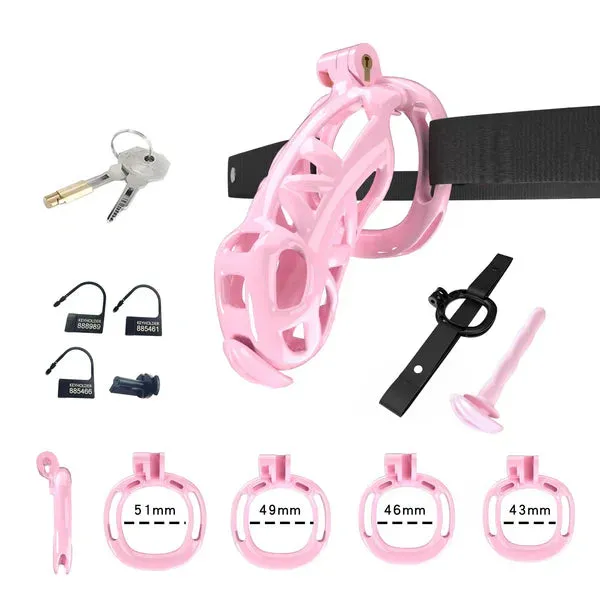 Cobra Chastity Set With Belt CHASTITY CAGE CO Male Sex Toys