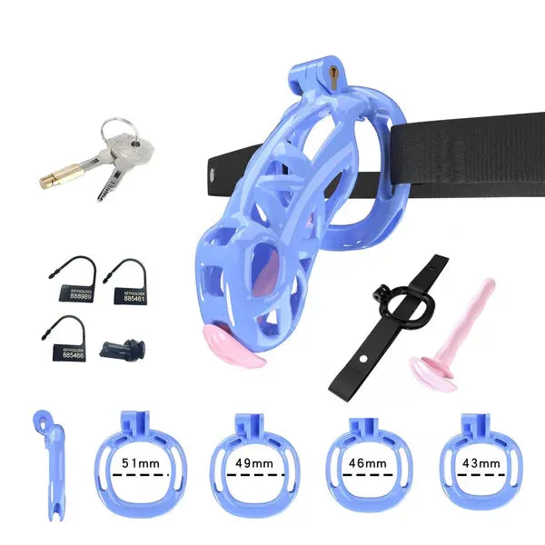 Cobra Chastity Set With Belt CHASTITY CAGE CO Male Sex Toys