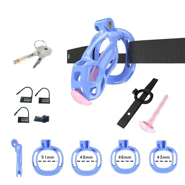 Cobra Chastity Set With Belt CHASTITY CAGE CO Male Sex Toys