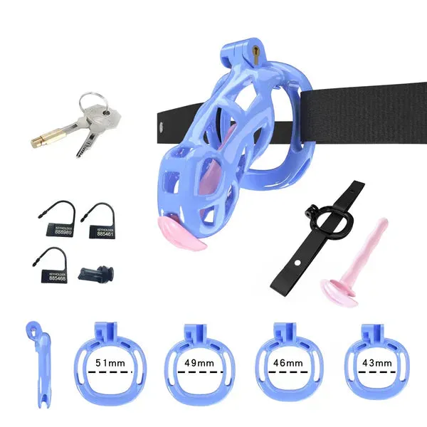 Cobra Chastity Set With Belt CHASTITY CAGE CO Male Sex Toys