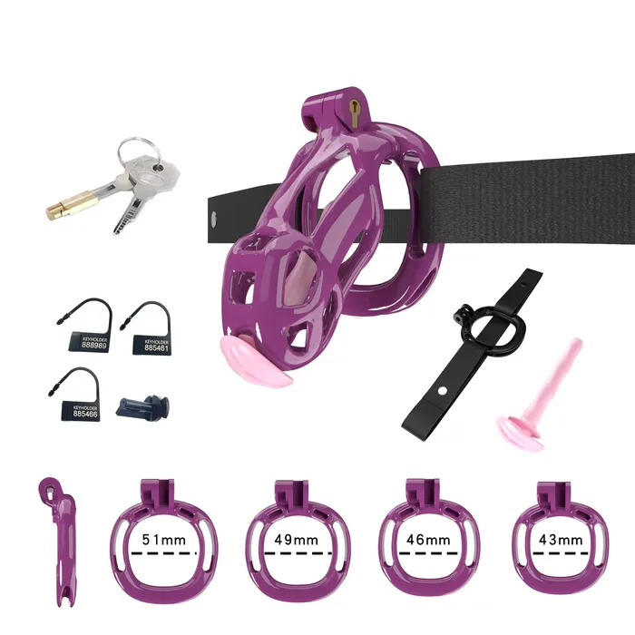 Cobra Chastity Set With Belt CHASTITY CAGE CO Male Sex Toys