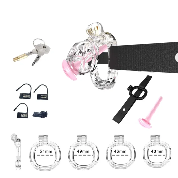 Cobra Chastity Set With Belt CHASTITY CAGE CO Male Sex Toys