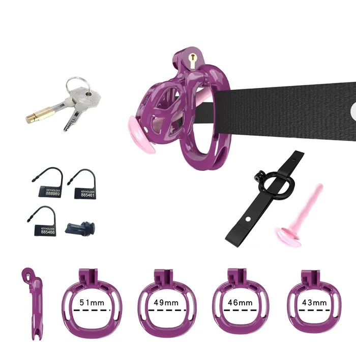 Cobra Chastity Set With Belt CHASTITY CAGE CO Male Sex Toys