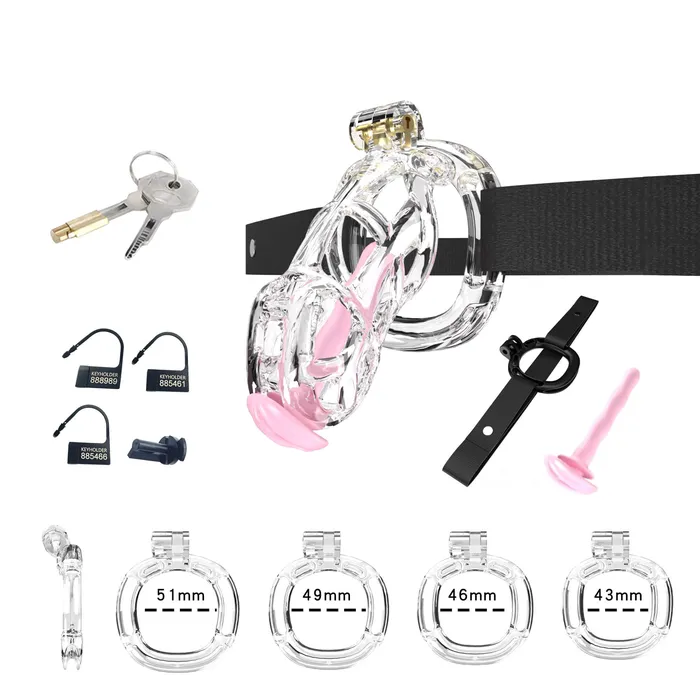 Cobra Chastity Set With Belt CHASTITY CAGE CO Male Sex Toys