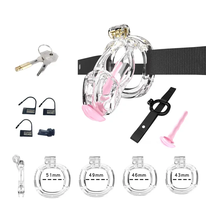 Cobra Chastity Set With Belt CHASTITY CAGE CO Male Sex Toys