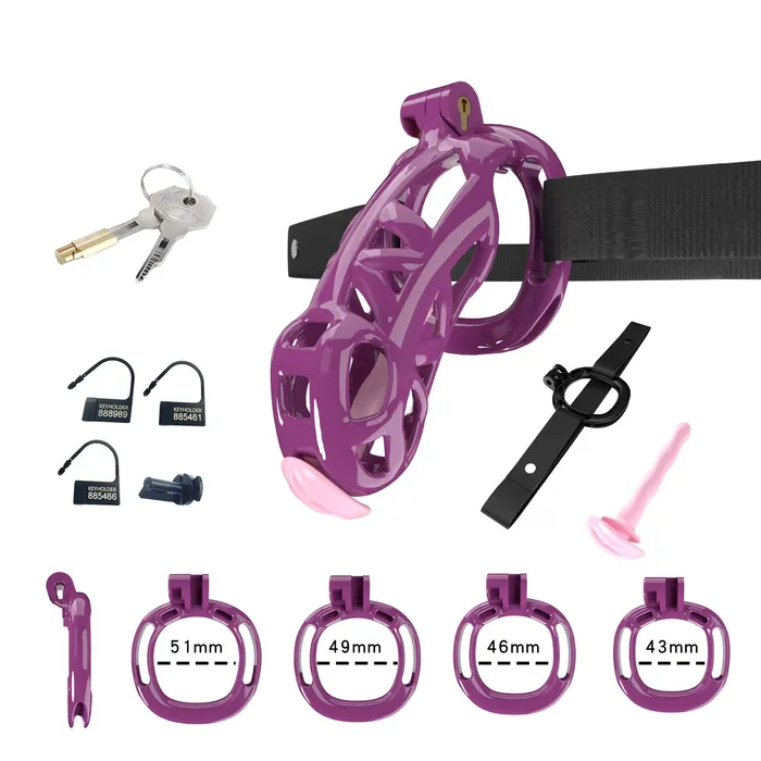 Cobra Chastity Set With Belt CHASTITY CAGE CO Male Sex Toys
