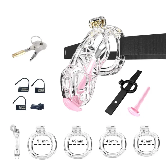 Cobra Chastity Set With Belt CHASTITY CAGE CO Male Sex Toys