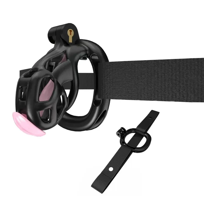 Cobra Chastity Set With Belt CHASTITY CAGE CO Male Sex Toys
