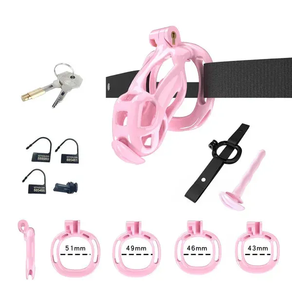 Cobra Chastity Set With Belt CHASTITY CAGE CO Male Sex Toys