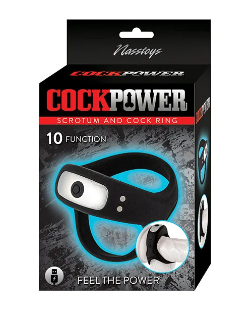 Cockpower Scrotum and Cock Ring Black Nasstoys Male Sex Toys