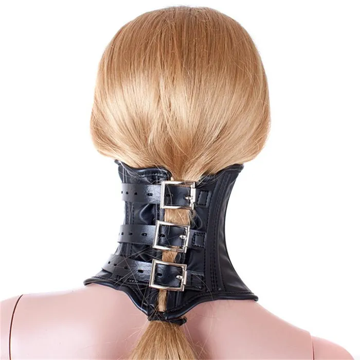Collars Leashes White Pink Leather Neck Corset Mask Bdsm Submissive House of Dasein Vibrators