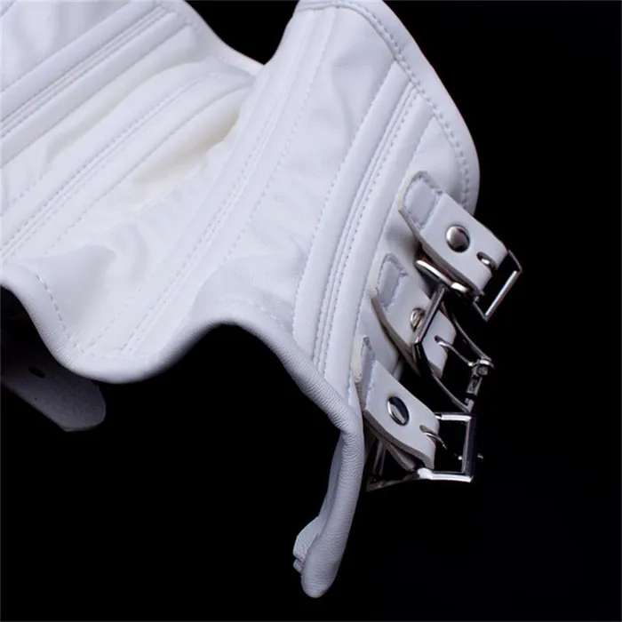 Collars Leashes White Pink Leather Neck Corset Mask Bdsm Submissive House of Dasein Vibrators