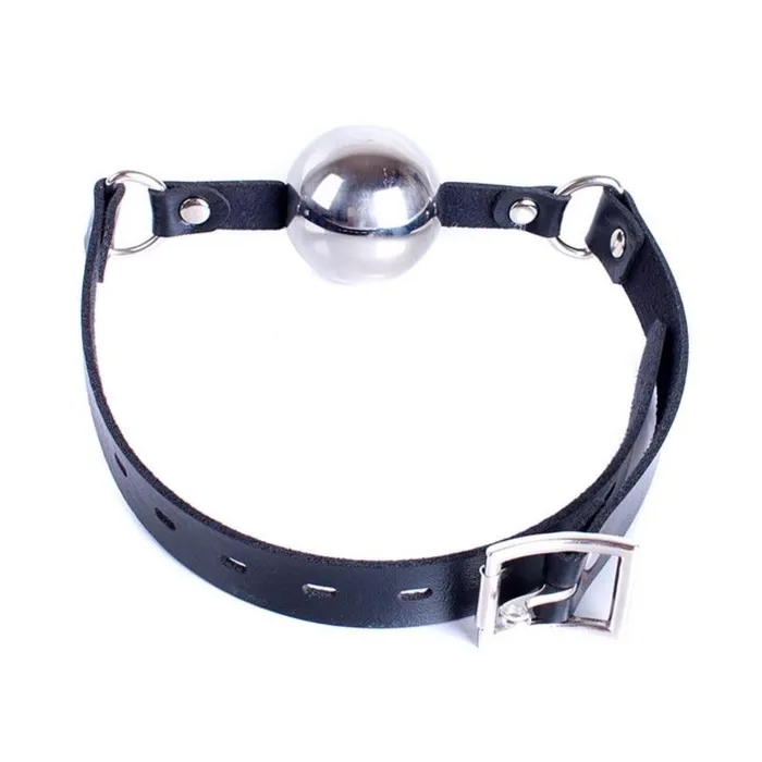 Couples House of Dasein Gags 42Mm Stainless Steel Ball Gag With Faux Leather Harness Bondage Toys Black