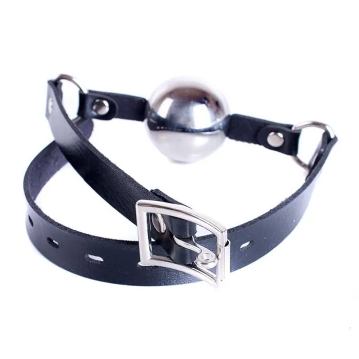Couples House of Dasein Gags 42Mm Stainless Steel Ball Gag With Faux Leather Harness Bondage Toys Black