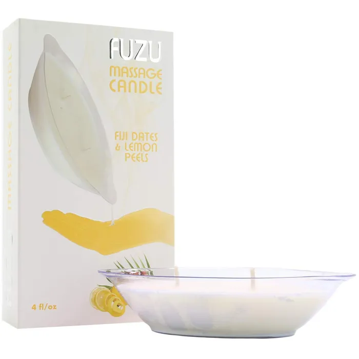 Couples Personalcrave Deeva 82432 Fuzu Massage Candle Dates Lemon 4Oz White
